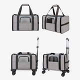 Pet Trolley Bag Detachable Rolling Carrier