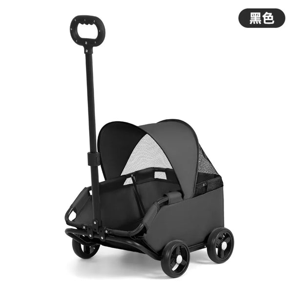 Foldable Dog Stroller 4 Wheel Pet Cart