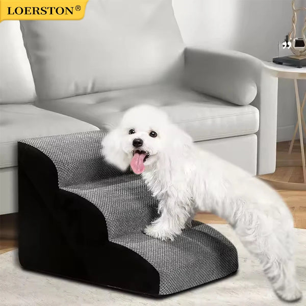 Pet 2/3 Step Dog Stair Cat Pet Ramp Ladder Washable