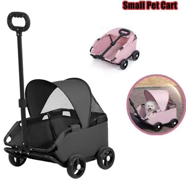 Foldable Dog Stroller 4 Wheel Pet Cart
