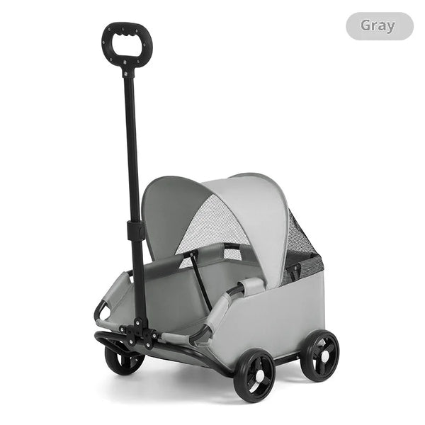 Foldable Dog Stroller 4 Wheel Pet Cart