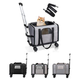 Pet Trolley Bag Detachable Rolling Carrier