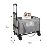 Pet Trolley Bag Detachable Rolling Carrier