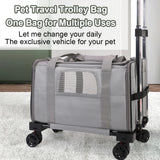 Pet Trolley Bag Detachable Rolling Carrier