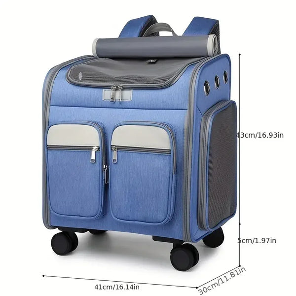 Wheeled Pet Carrier Backpack