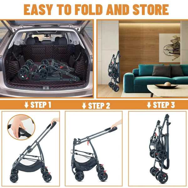 Pet Dog Stroller 3-in-1 Dog Wagon
