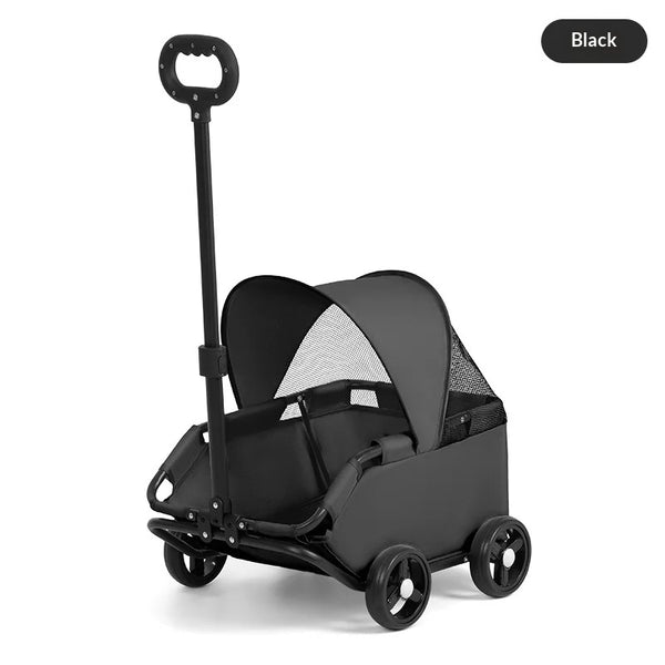 Foldable Dog Stroller 4 Wheel Pet Cart