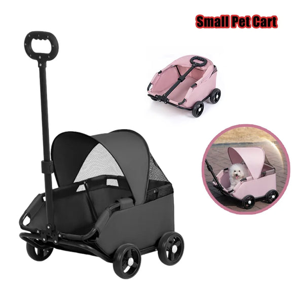 Foldable Dog Stroller 4 Wheel Pet Cart