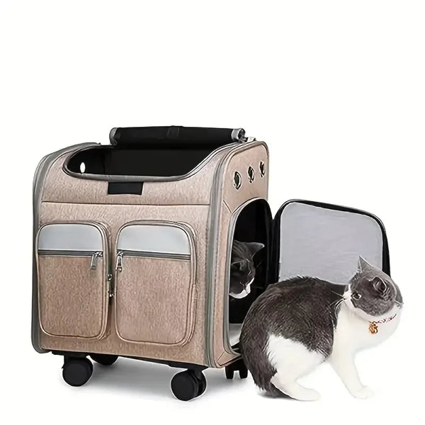 Wheeled Pet Carrier Backpack