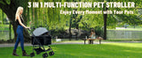 Pet Dog Stroller 3-in-1 Dog Wagon