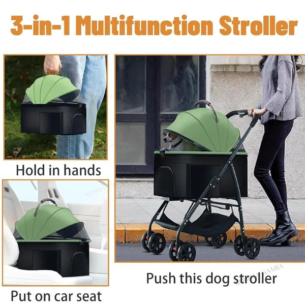 Pet Dog Stroller 3-in-1 Dog Wagon