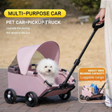 Foldable Dog Stroller 4 Wheel Pet Cart