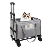 Pet Trolley Bag Detachable Rolling Carrier