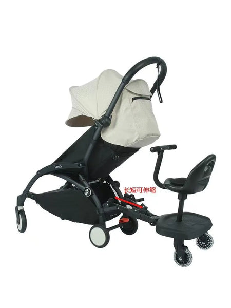 Universal Stroller Ride-On Board with Detachable Seat