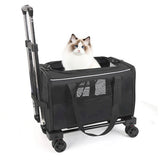 Pet Trolley Bag Detachable Rolling Carrier