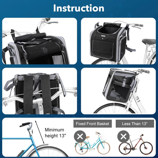 Dog or Cat Bike Basket